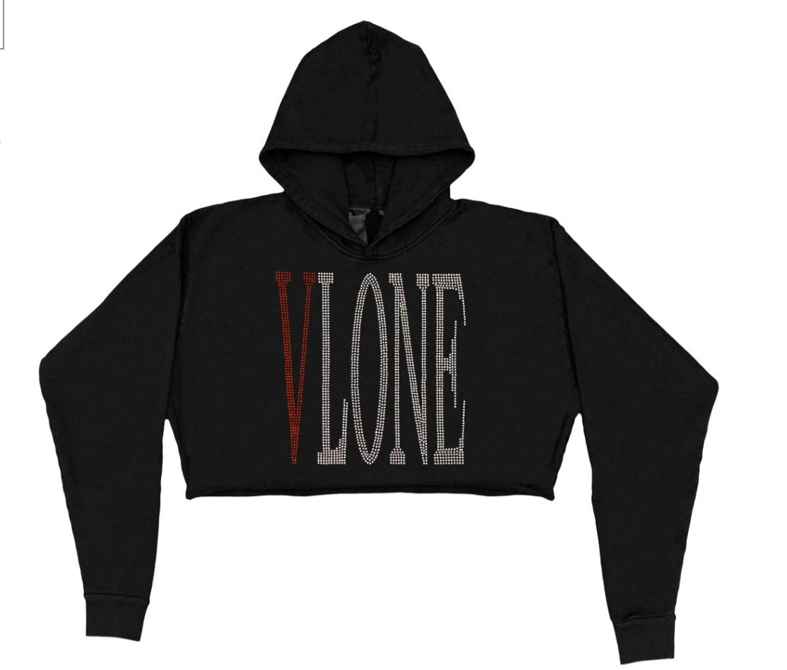 Vlone cropped sales hoodie